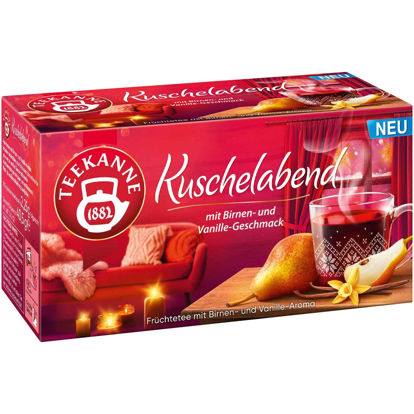 Teekanne Kuschelabend Birnen- und Vanille-Aroma 18er