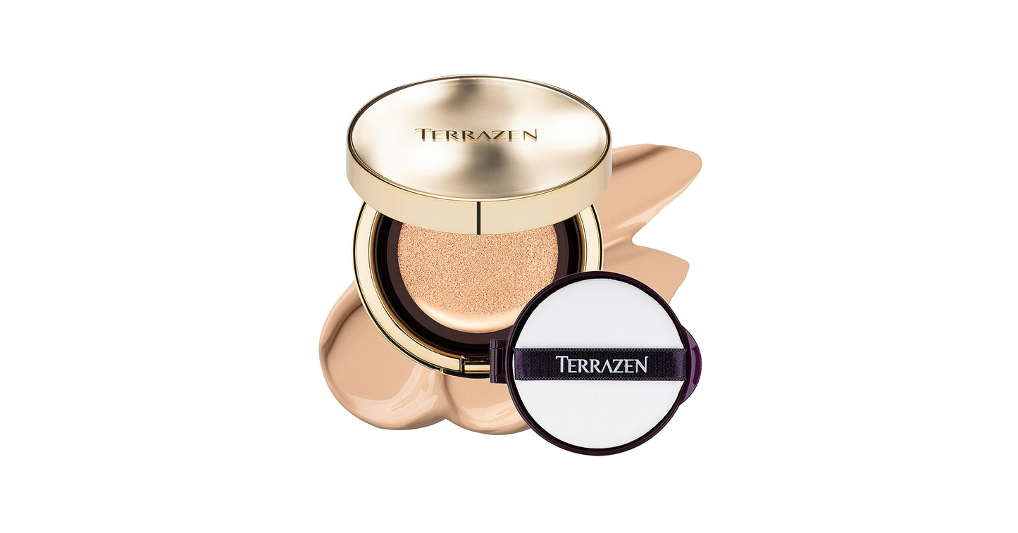 Terrazen Terrazen, Perfect Finish Cushion, Strahlender Abschluss, Cremige Foundation, 23, SPF 50+, 15 g Regular