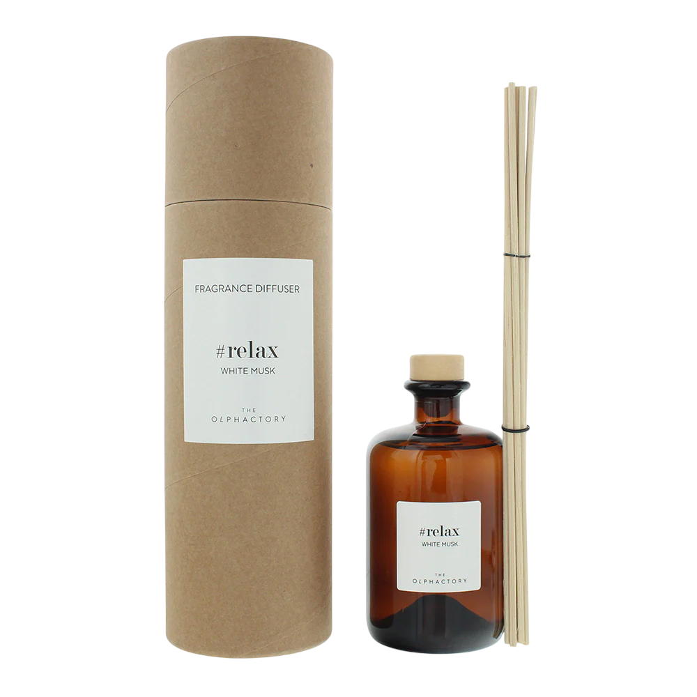 The Olphactory Relax White Musk Aroma-Rattanstäbchen Diffusor 500 ml – Sanfter Raumduft