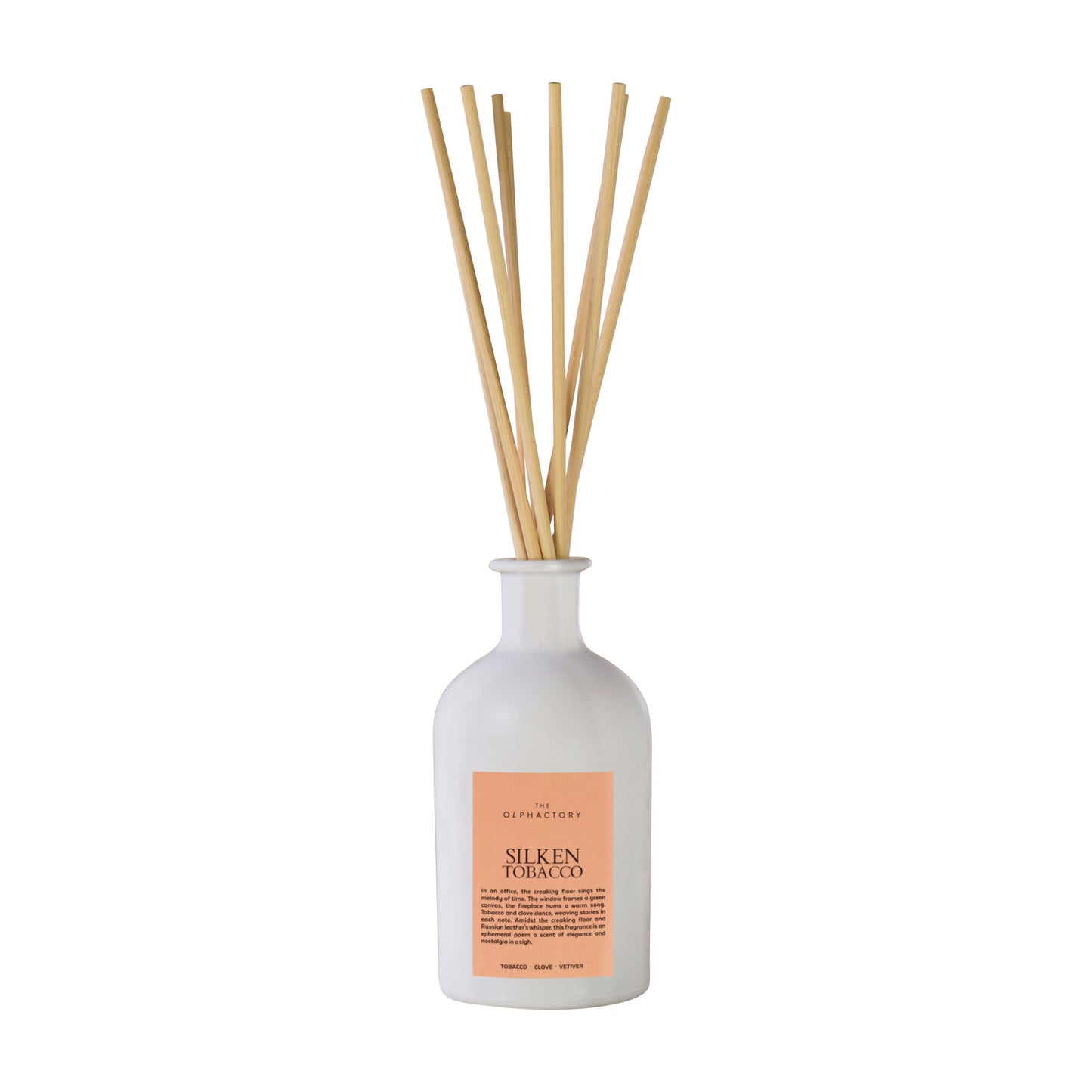 The Olphactory Silken Tobacco Aroma-Rattanstäbchen Diffusor 250 ml – Edler Raumduft