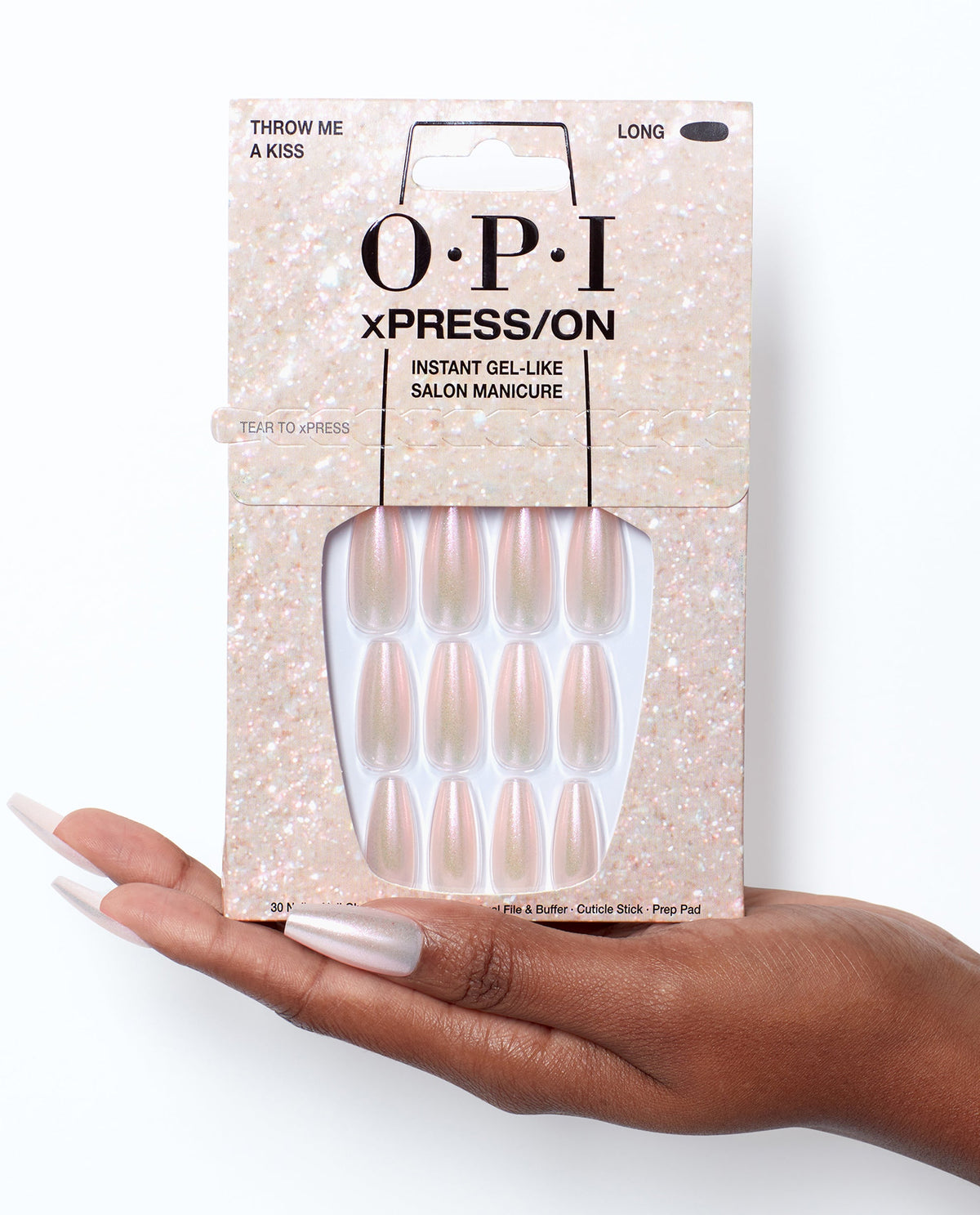 Opi Xpress-On Uñas Artificiales Tonos Icónicos Throw Me A Kiss 30 U