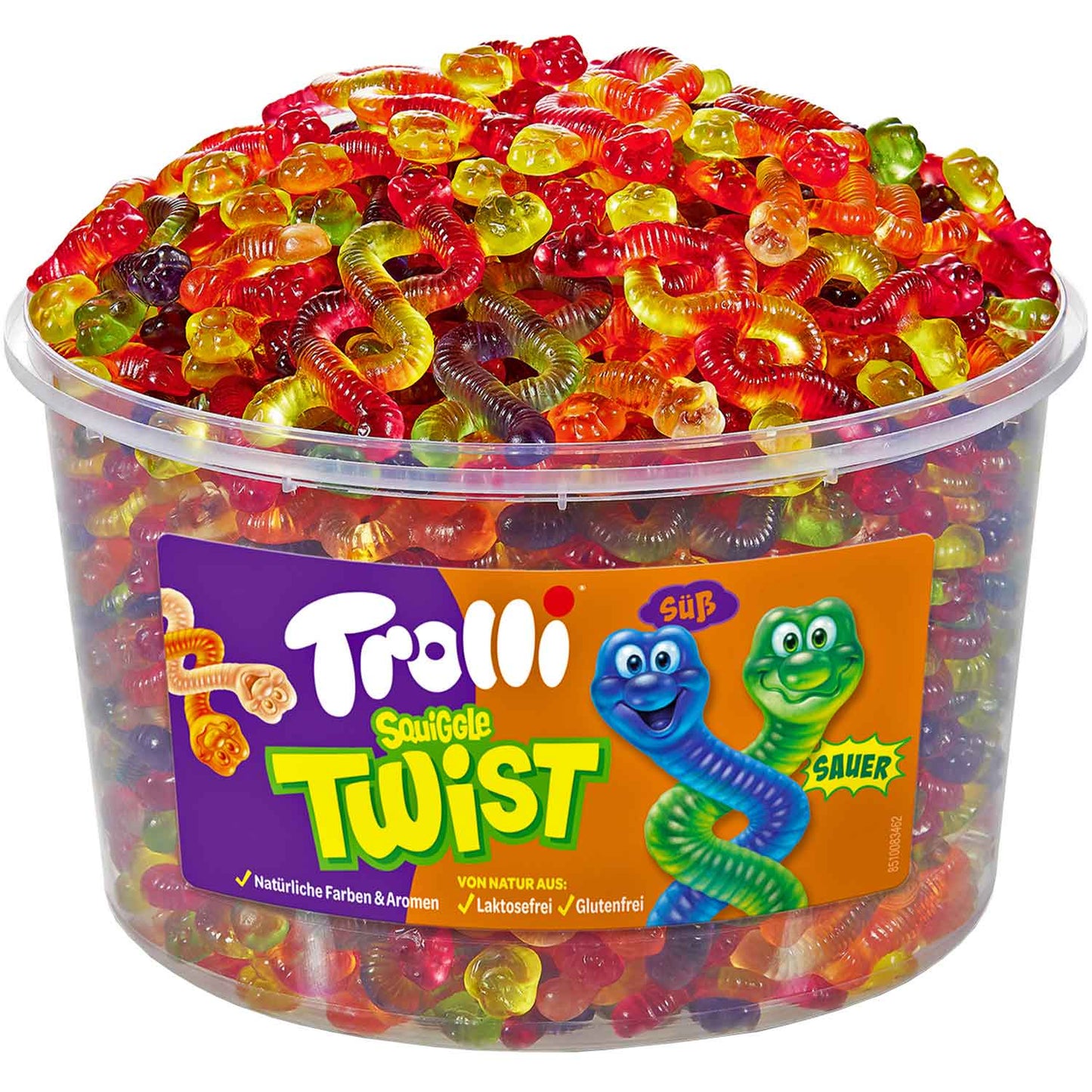 Trolli Squiggle Twist süss & sauer 150er Fruchtgummi Laktosefrei und glutenfrei