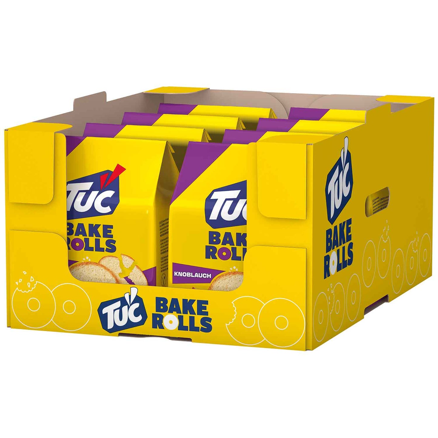 TUC Bake Rolls Knoblauch 150g Knusprige Brot-Chips mit Knoblauch-Würzung