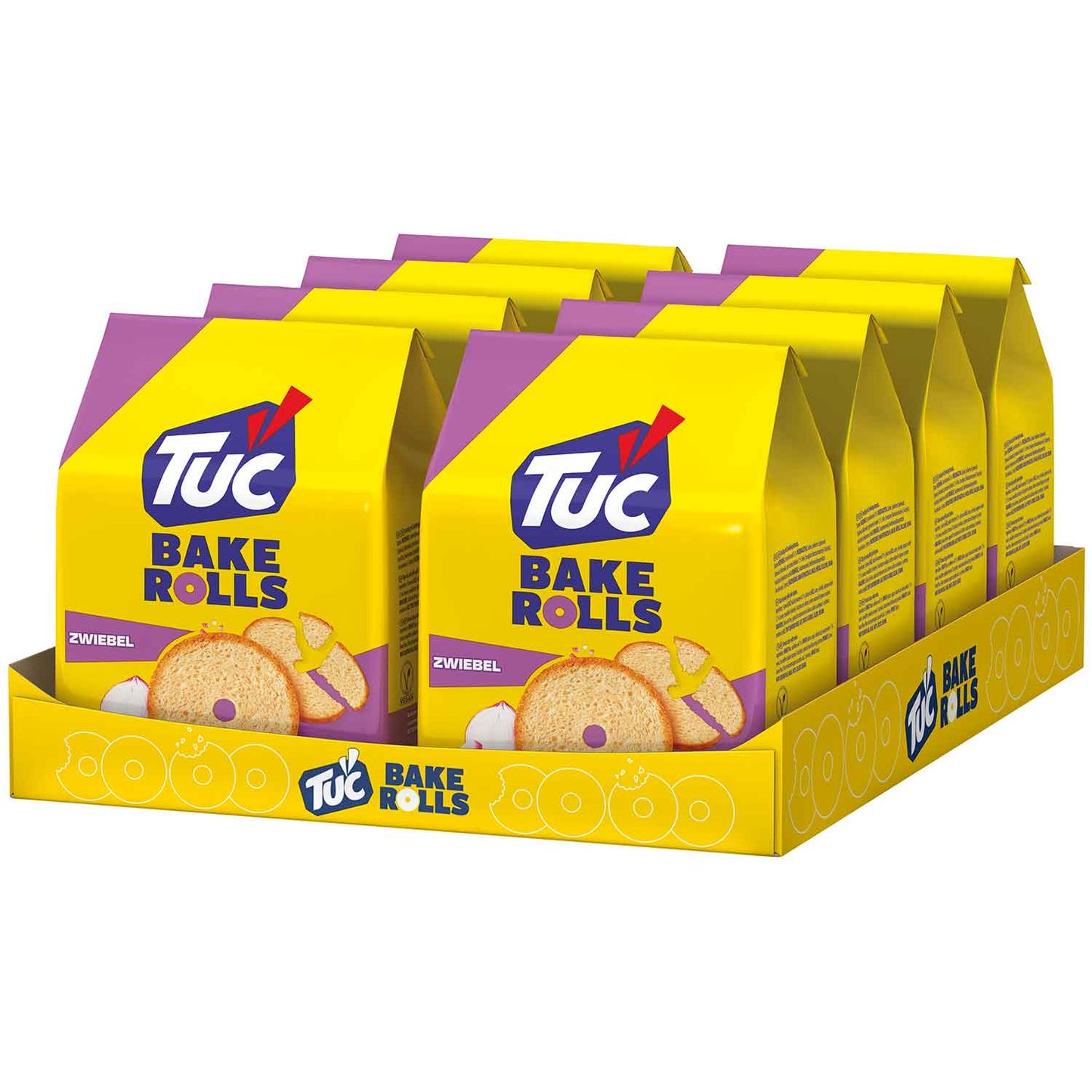 TUC Bake Rolls Zwiebel 150g Knusprige Brot-Chips mit Zwiebel-Würzung