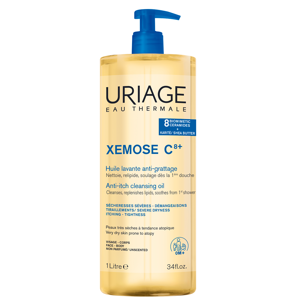 Uriage Uriage, Xemose, Beruhigend, Reinigungsöl, Für Gesicht & Körper, 1000 ml Regular