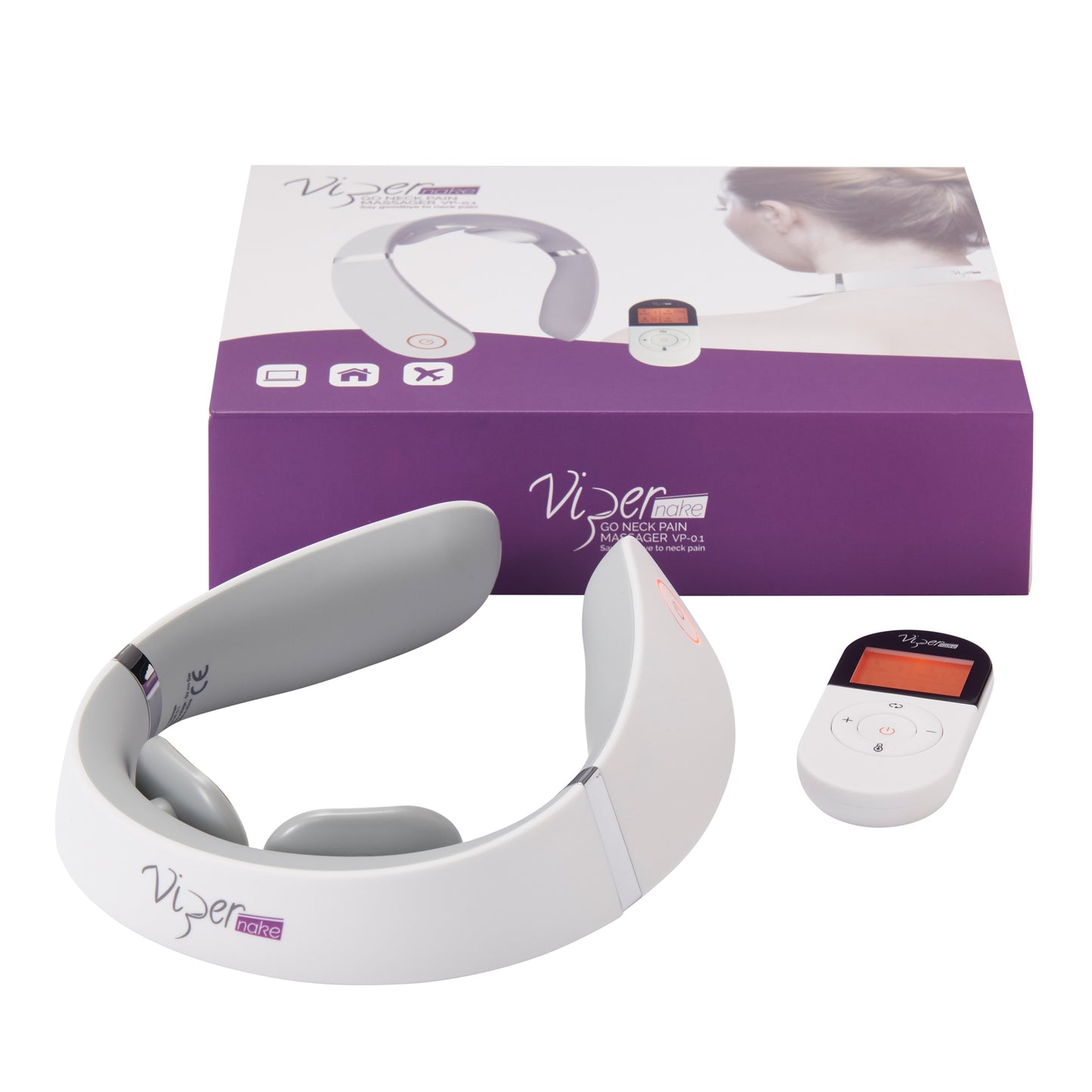 ViperPharm ViperPharm, Vipernake Go Neck Pain, Wireless With An Ergonomic Design, Massager, Für den Hals, Vp-0.1, Weiß, Unise