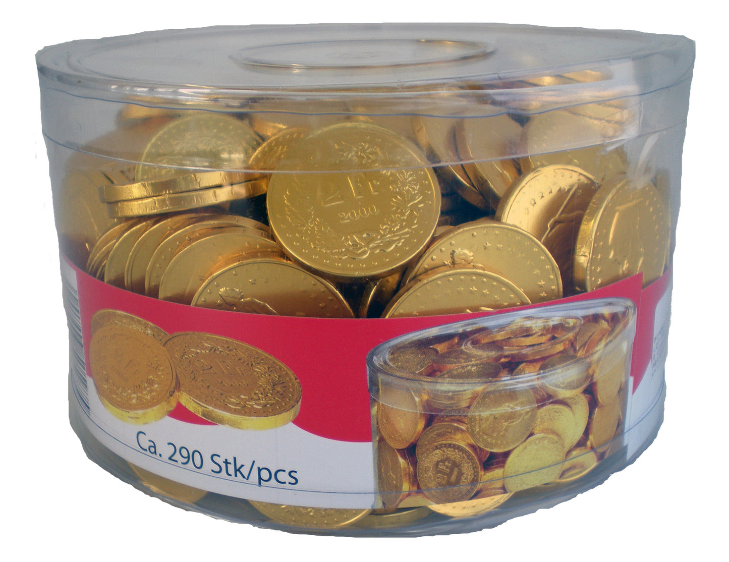 Schweizer Münzen 2 Fränkler aus Schokolade 33mm 290 Stück 1000g - Candyshop.ch