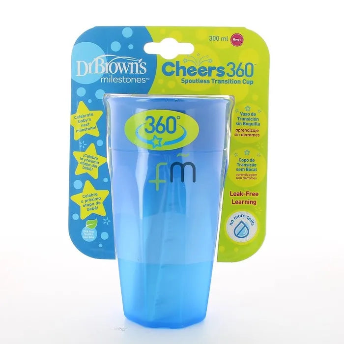 DR. BROWN'S 360 Becher ohne Ausguss blau grifflos 300ml