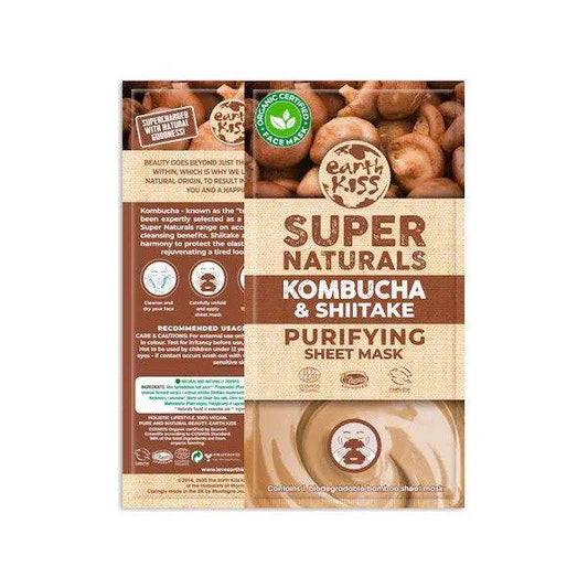 EARTH KISS EARTH KISS Super Naturals Kombucha und Shitake Sheet Mask 16 ml Kosmetik