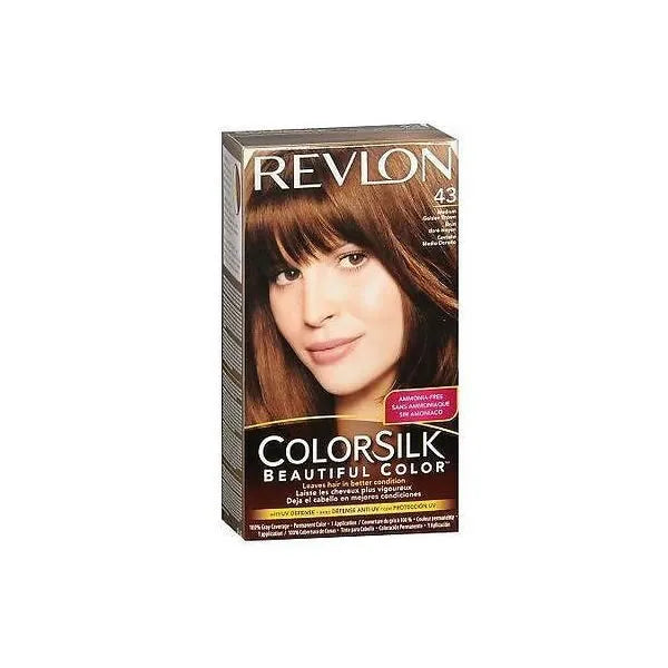 REVLON REVLON Colorsilk Haarfarbe 43 Medium Golden Brown ohne Ammoniak Augenbrauen-Make-up