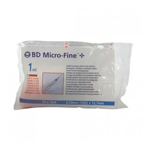 B.D B.D Ultra Fine Insulinspritzen U100 1 ml 29G 12,7 mm 10 Stück Kosmetik