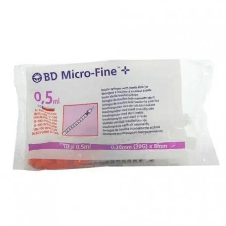B.D B.D Insulinspritze 0,5 U 8 mm 30 G 10 Stück Becton Dickinson Kosmetik