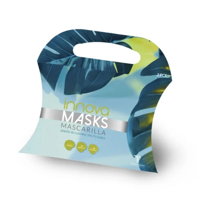 INNOVAFARM INNOVAFARM Waschbare Wiederverwendbare Maske Schwarz Set 2 Stück Kosmetik