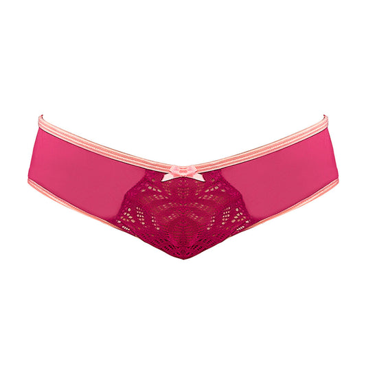 Erotisches Höschen Exposed in Rosa und Granatrot S/M