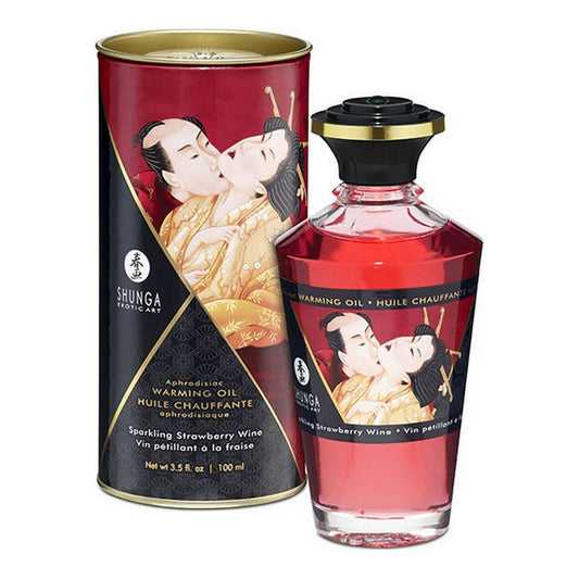 Shunga Massageöl Erdbeere (100 ml) - Erotisches Vergnügen
