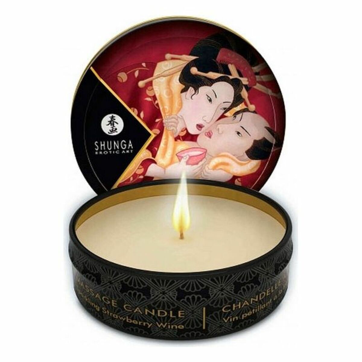 Shunga Massagekerze Erdbeere 30 ml