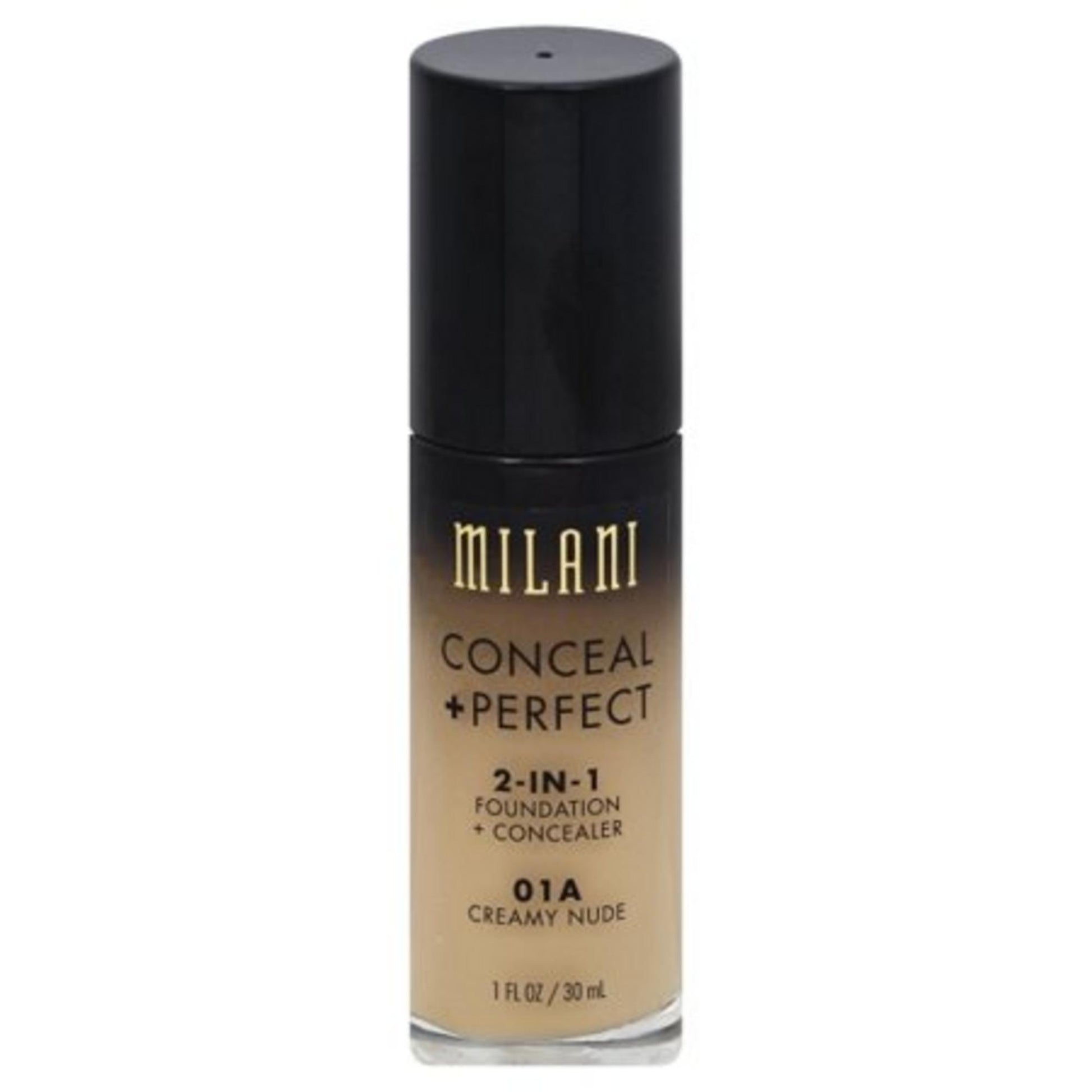Milani Milani, Conceal + Perfect, Matt, Flüssige Grundierung & Concealer 2-in-1, 01A, Creamy Nude, 30 ml Regular