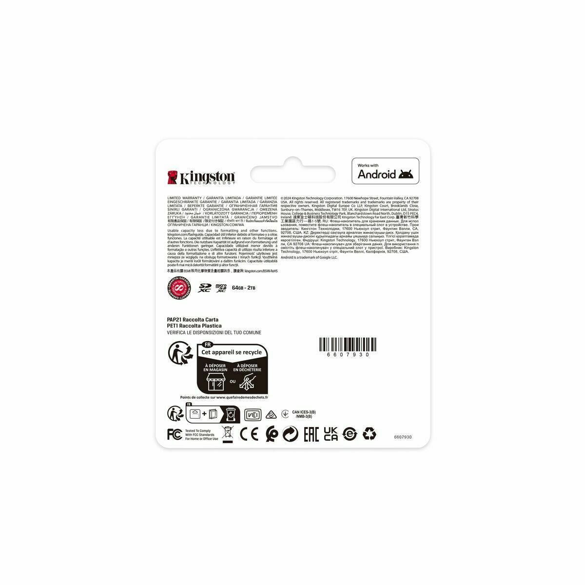 Kingston Mikro Sd Speicherkarte Mit Adapter Kingston Sdcs3/64Gb