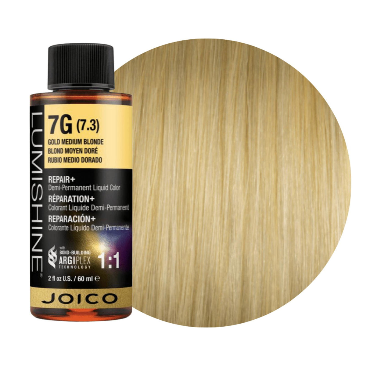 Joico Demi-permanente Haarfarbe Joico, LumiShine, Demi-Permanent Hair Dye, 7G Gold Medium Blonde, 60 ml Regular