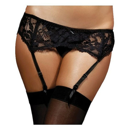 Blumenmuster Strumpfband Seven Til Midnight 9555 Schwarz S/M