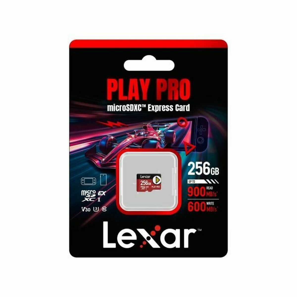 Lexar Speicherkarte Micro Sdxc Lexar Lmsxps0256G-Bnnng Schwarz Rot 256 Gb