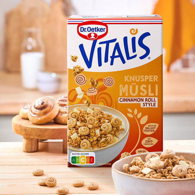 Dr Oetker Vitalis Knusper Müsli Cinnamon Roll 400g