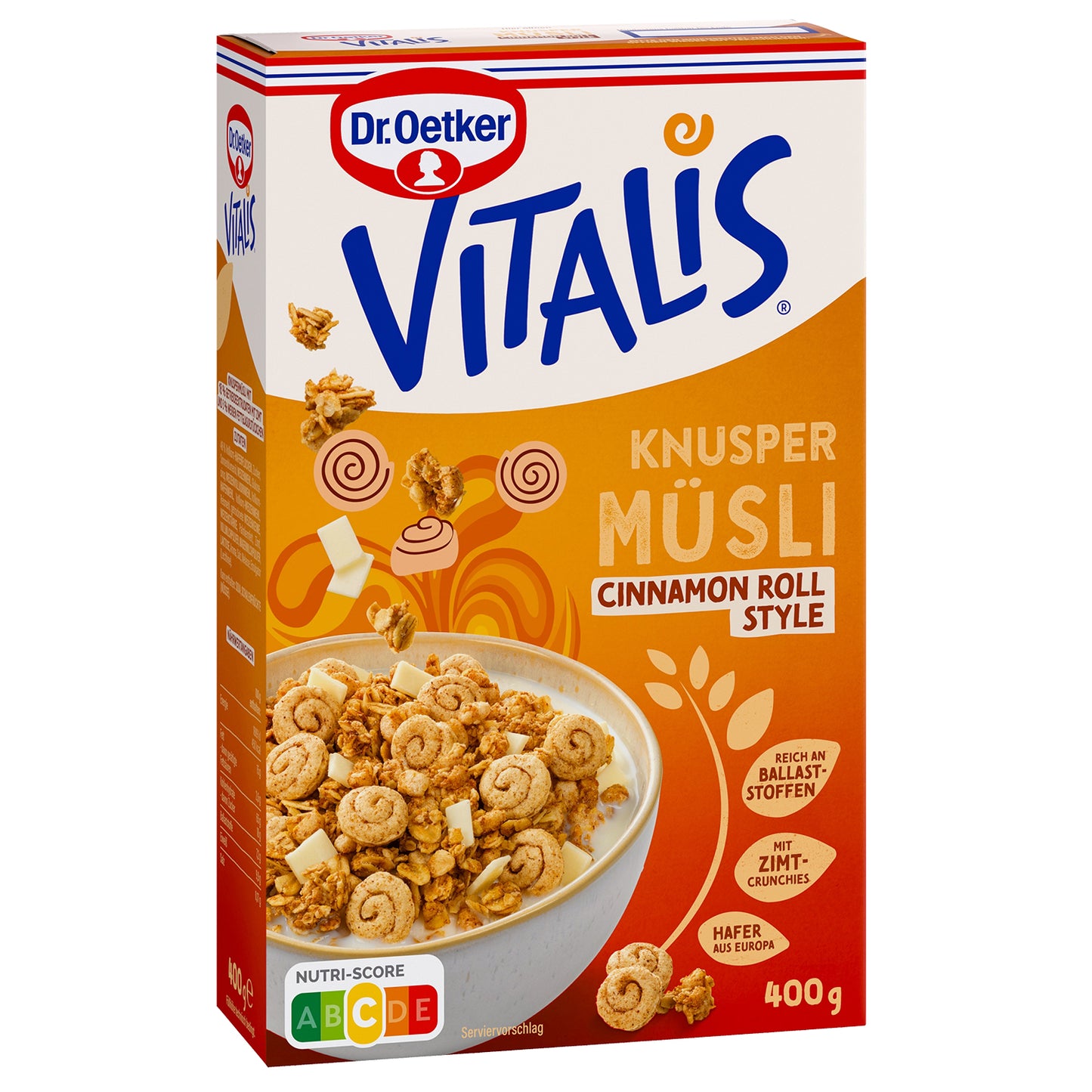 Dr Oetker Vitalis Knusper Müsli Cinnamon Roll 400g