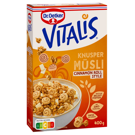 Dr Oetker Vitalis Knusper Müsli Cinnamon Roll 400g
