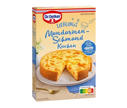 Dr Oetker Mandarinen Schmand Kuchen Backmischung