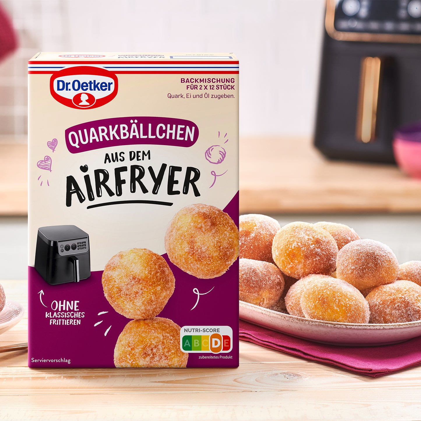 Dr Oetker Airfryer Quarkbällchen Backmischung