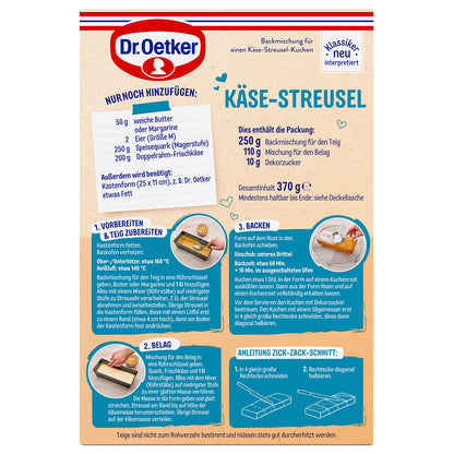 Dr Oetker Käse-Streusel Backmischung