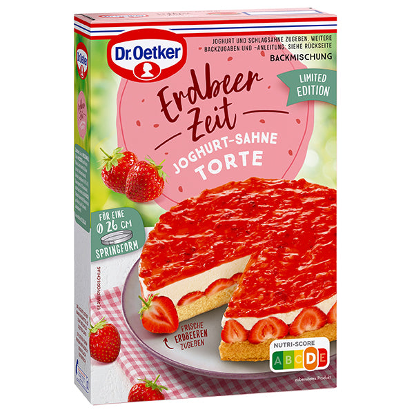 Dr Oetker Backmischung Erdbeer Zeit Joghurt-Sahne-Torte