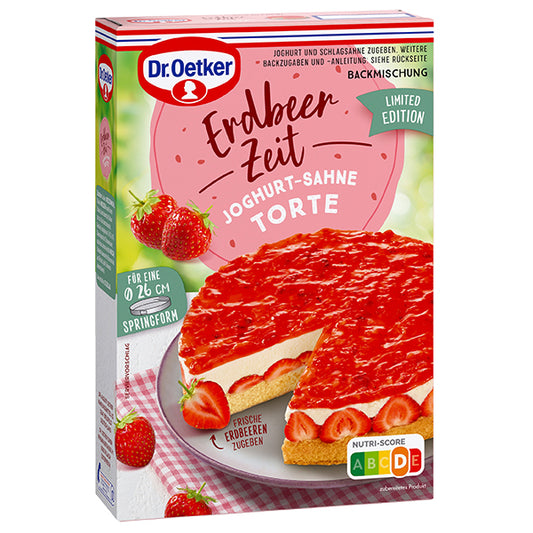 Dr Oetker Backmischung Erdbeer Zeit Joghurt-Sahne-Torte