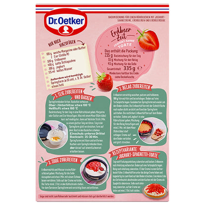 Dr Oetker Backmischung Erdbeer Zeit Joghurt-Sahne-Torte