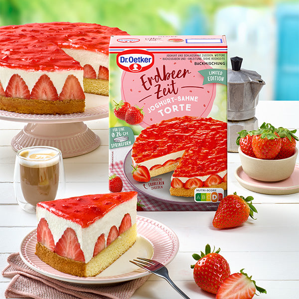 Dr Oetker Backmischung Erdbeer Zeit Joghurt-Sahne-Torte