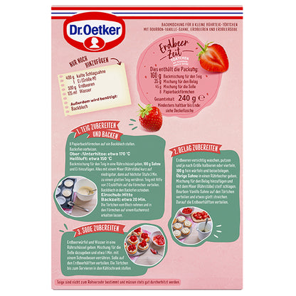 Dr Oetker Backmischung Erdbeer Zeit Törtchen