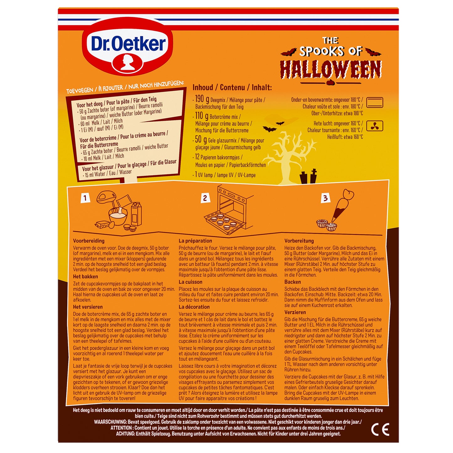 Dr. Oetker Backmischung Glow in the Dark - Cupcakes