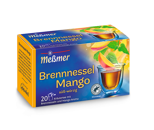 Meßmer Kräutertee mit Brennnesseln und Mango-Aroma