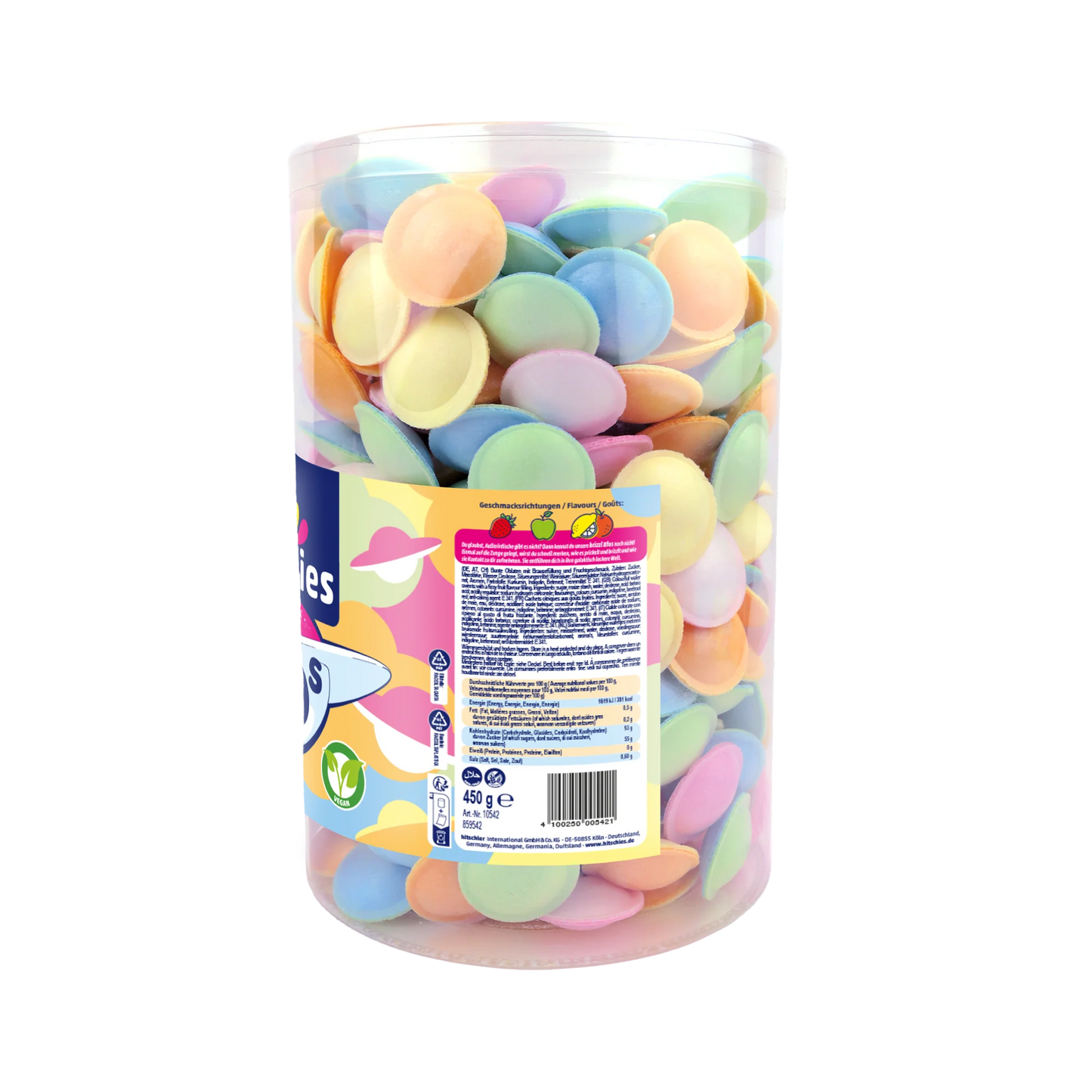 Hitschies Brizzl Ufo´s Brausefüllung 450 g Dose