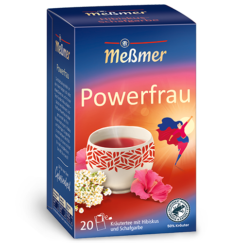 Messmer Powerfrau Kräutertee mit Hibiskus und Schafgarbe - Candyshop.ch