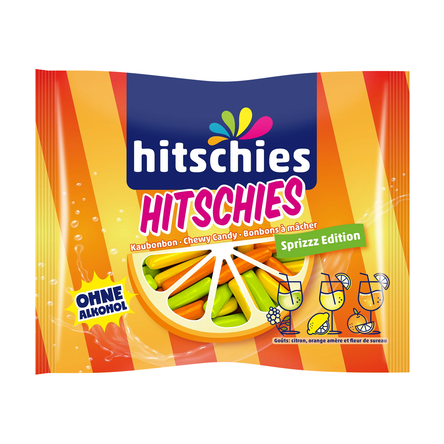Hitschies Sprizzz Edition 210g Mix aus Zitrone, Bitter Orange und Holunderblüte
