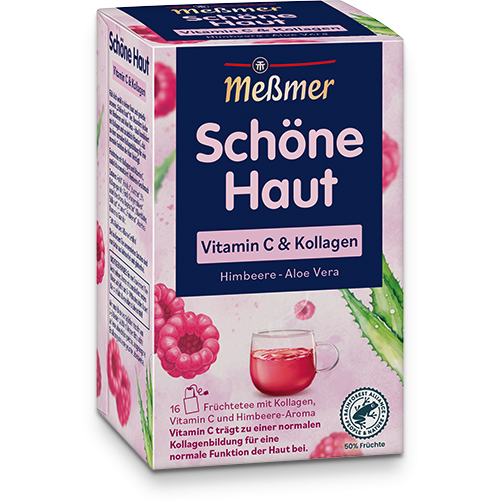 Messmer Schöne Haut Früchtetee mit Kollagen, Vitamin C und Himbeere-Aroma - Candyshop.ch