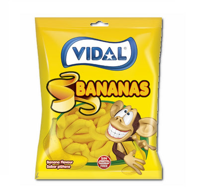 Vidal Bananas Schaumzucker Bananen 90g