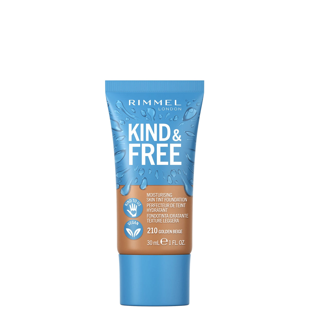 Rimmel London Kind y Free Skin Tint Foundation 210-Golden Beige