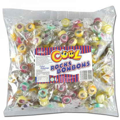 Cool Rocks Bonbons 1kg Hartkaramellen mit Fruchtgeschmack und Motiven