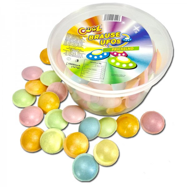Cool Brause Ufos 100 Oblaten mit Schleckbrausefüllung und Fruchtgeschmack