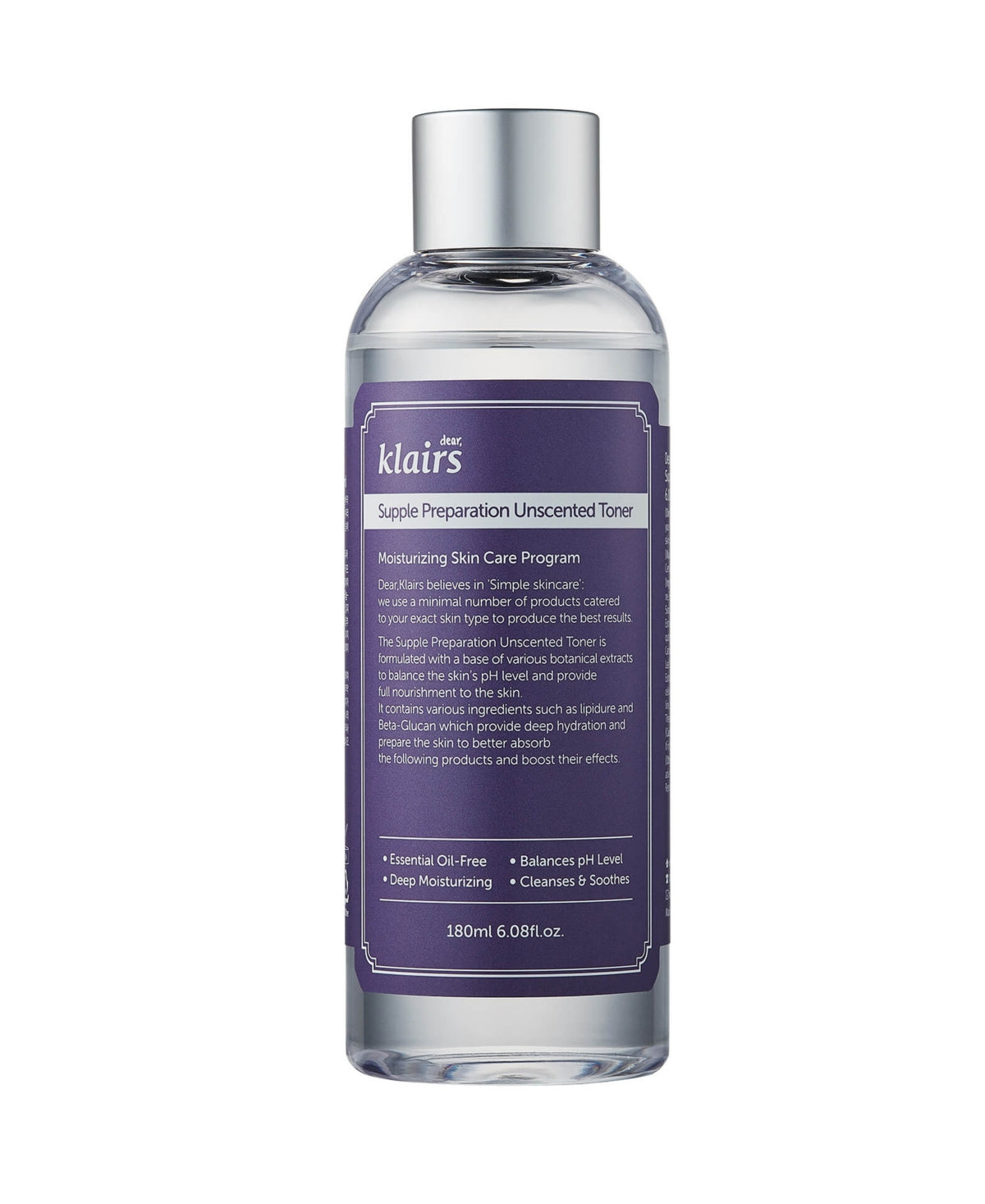KLAIRS Supple Preparation Unscented Toner 180 ml Gesichtswasser ohne Duftstoffe