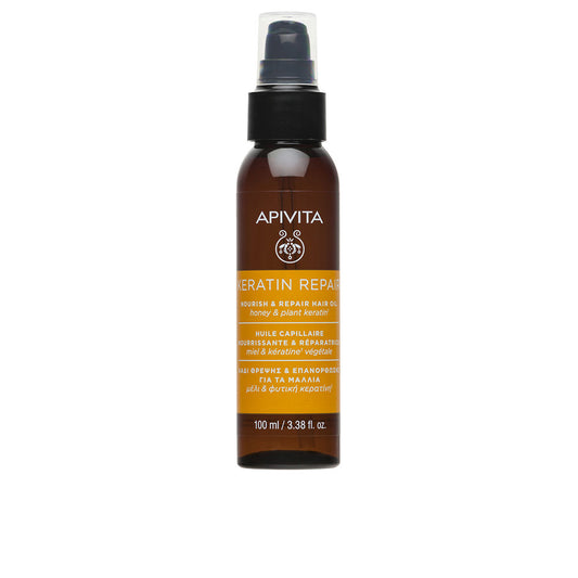 Apivita NOURISHING AND REPAIRING KERATIN REPAIR HAIR OIL for dry and damaged hair 100 ml