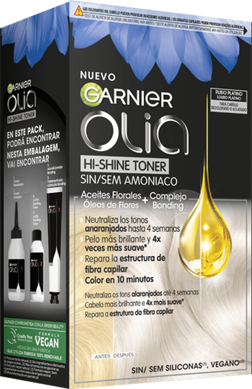 GARNIER GARNIER Olia Hi Shine Toner 10,01 Rubio Platino Neutralisierer 3 Stück semipermanent Kosmetik