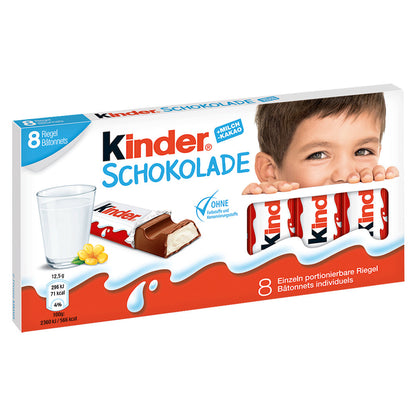 Ferrero Kinder Schokolade 8 Riegel Vollmilch 100g